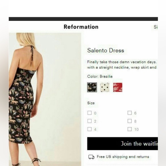 Reformation Salento wrap dress - Picture 2 of 5